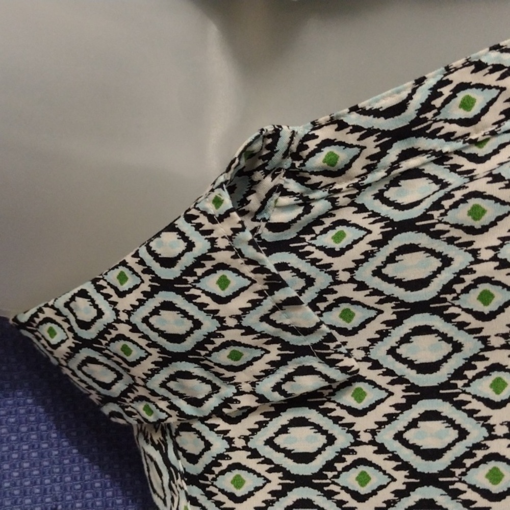 Foxcroft Wrinkle-Free Shaped Print Button-Down Sh… - image 2